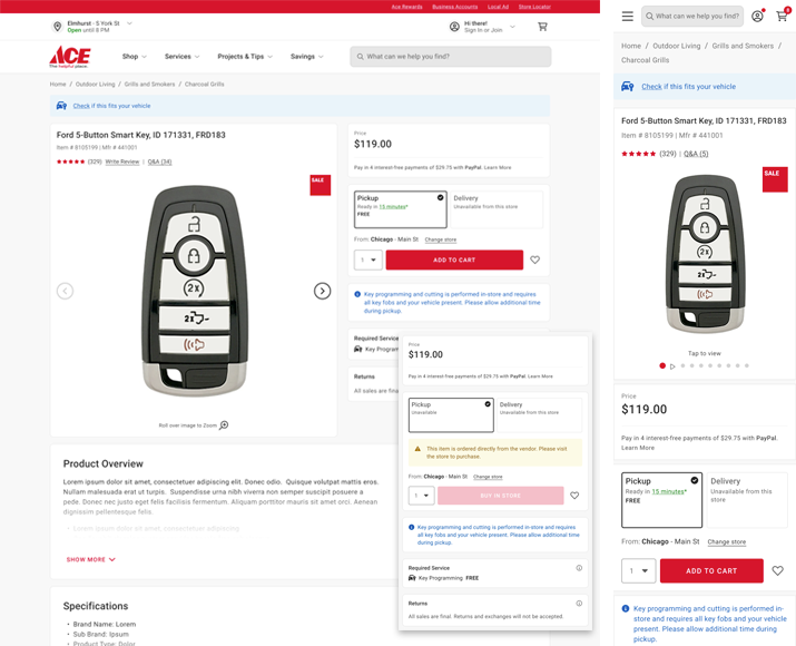 Product Description Page