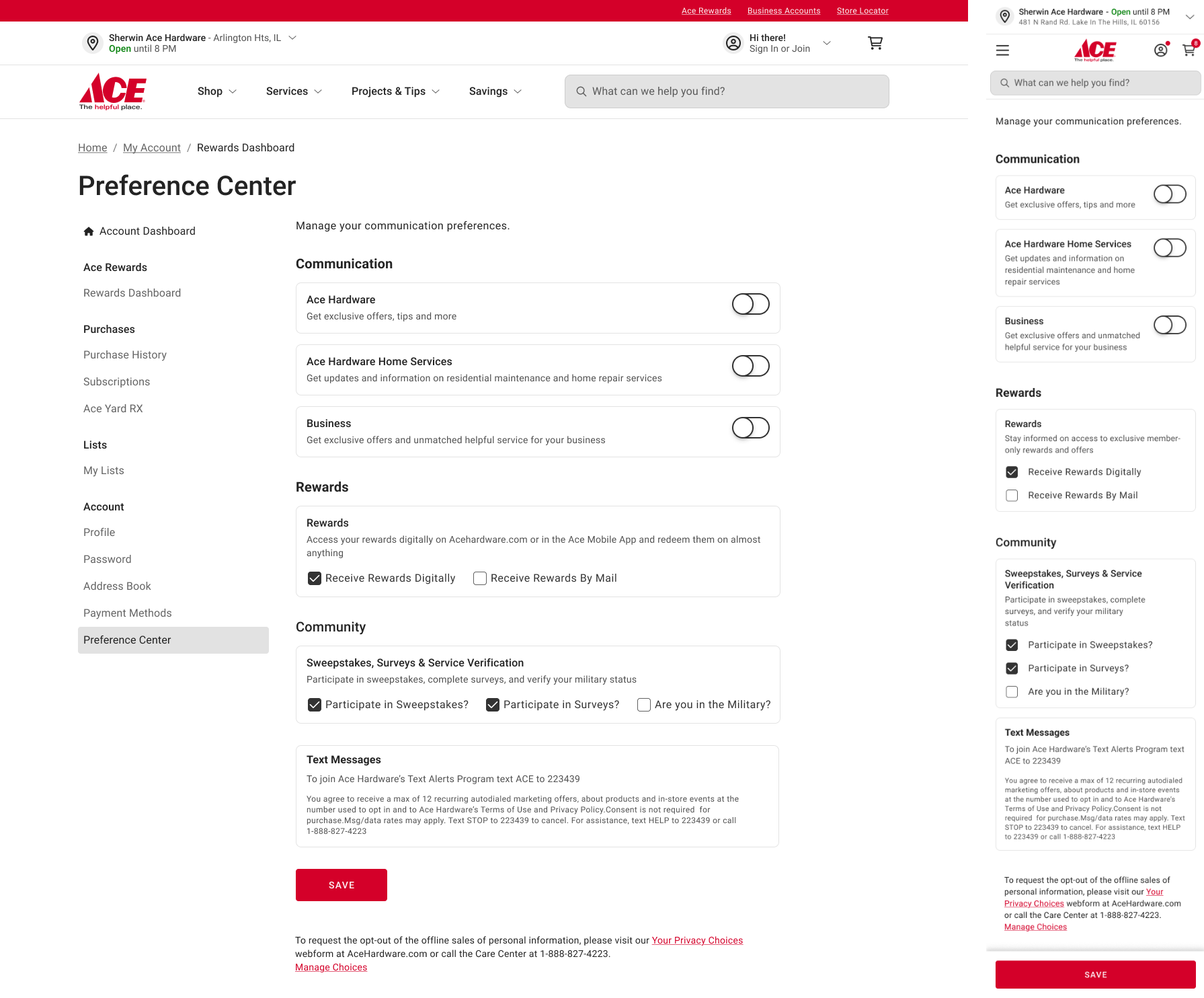 Preference Center Unsubscribed